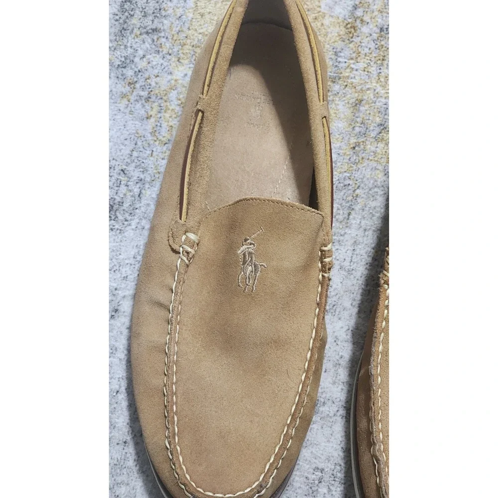 Polo Ralph Lauren Men's Blackley Tan Suede  Loafers Size 13 D